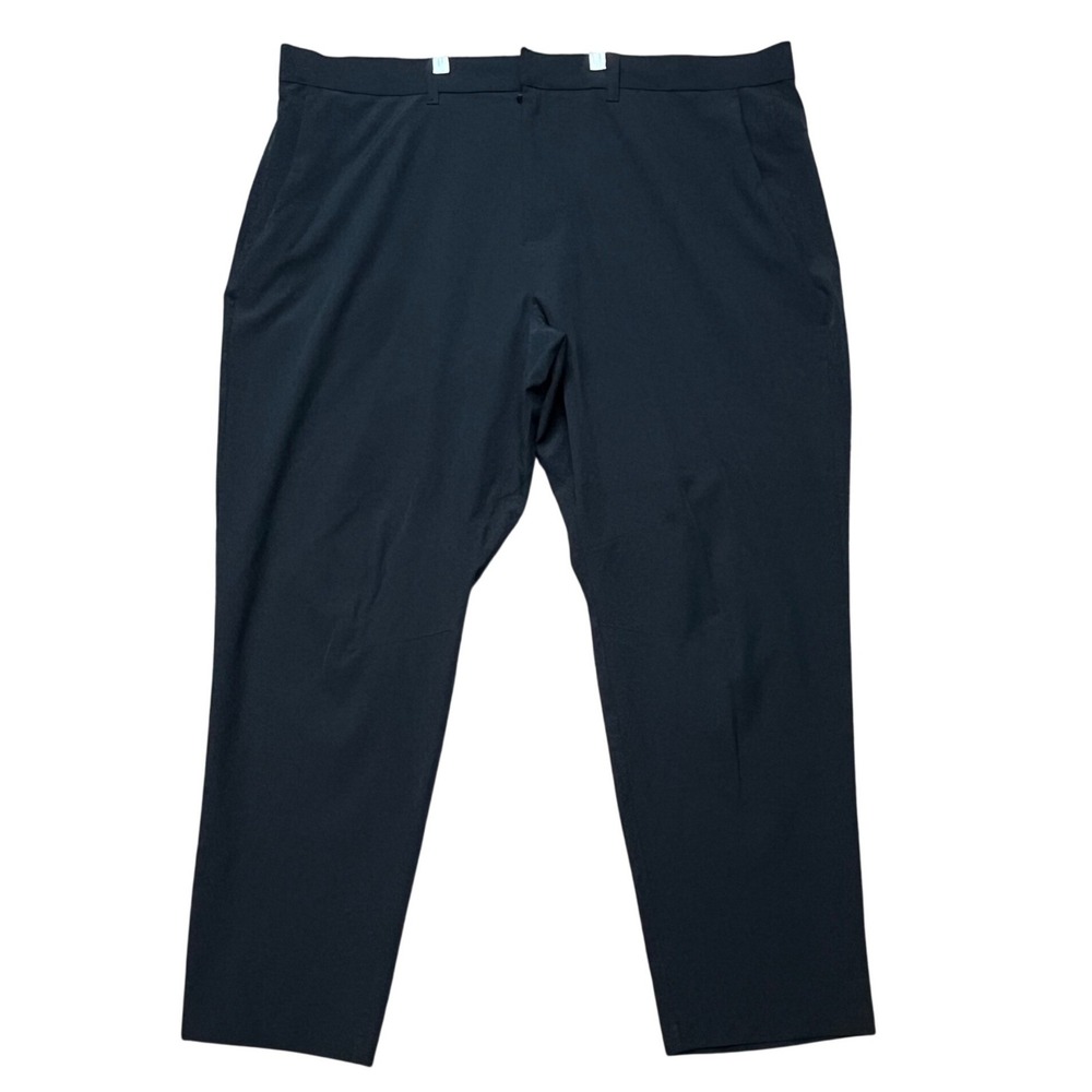 Fabletics Trousers Mens 40x30 Black Flat Front Stretch Performance Tech Active